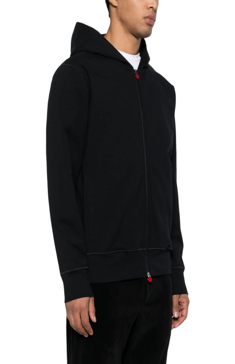 Black stretch-cotton long sleeves