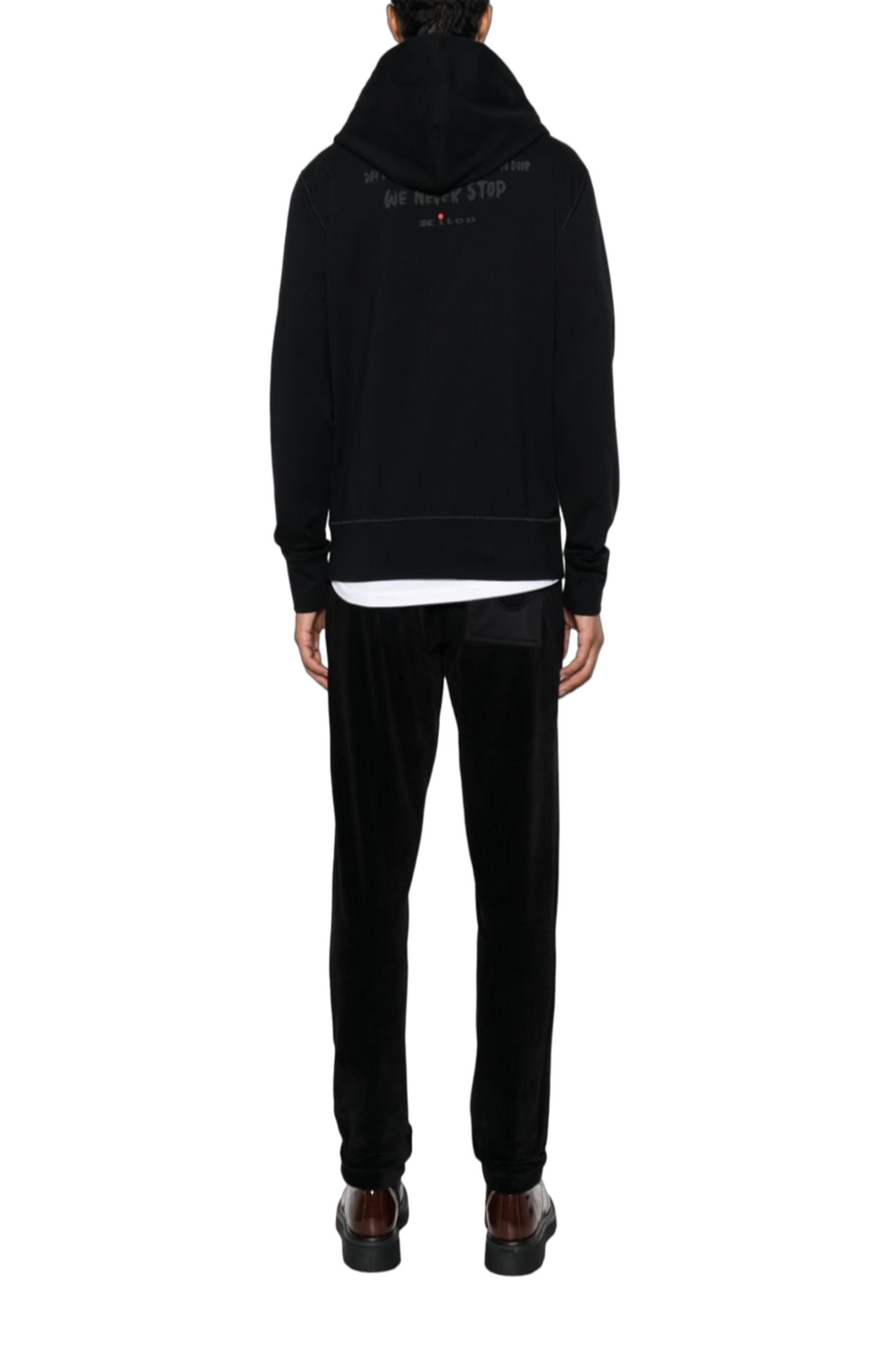 Black stretch-cotton long sleeves