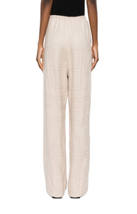 Stich-embellished tapered trousers