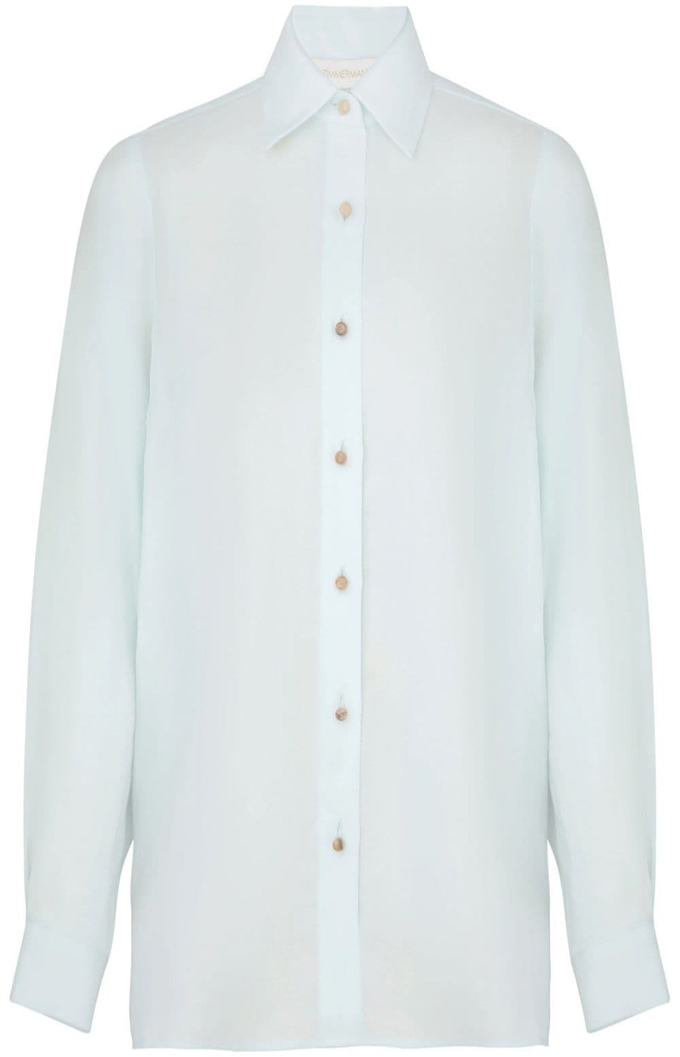 Natura stand-collar shirt