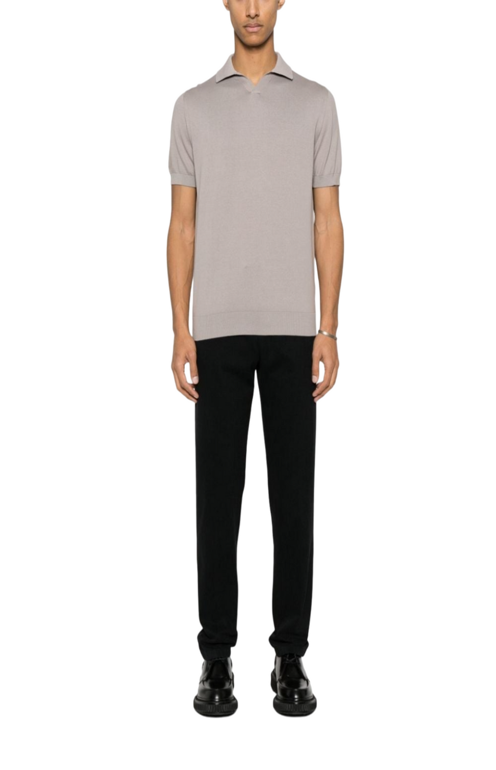 Mid-rise straight-leg chinos