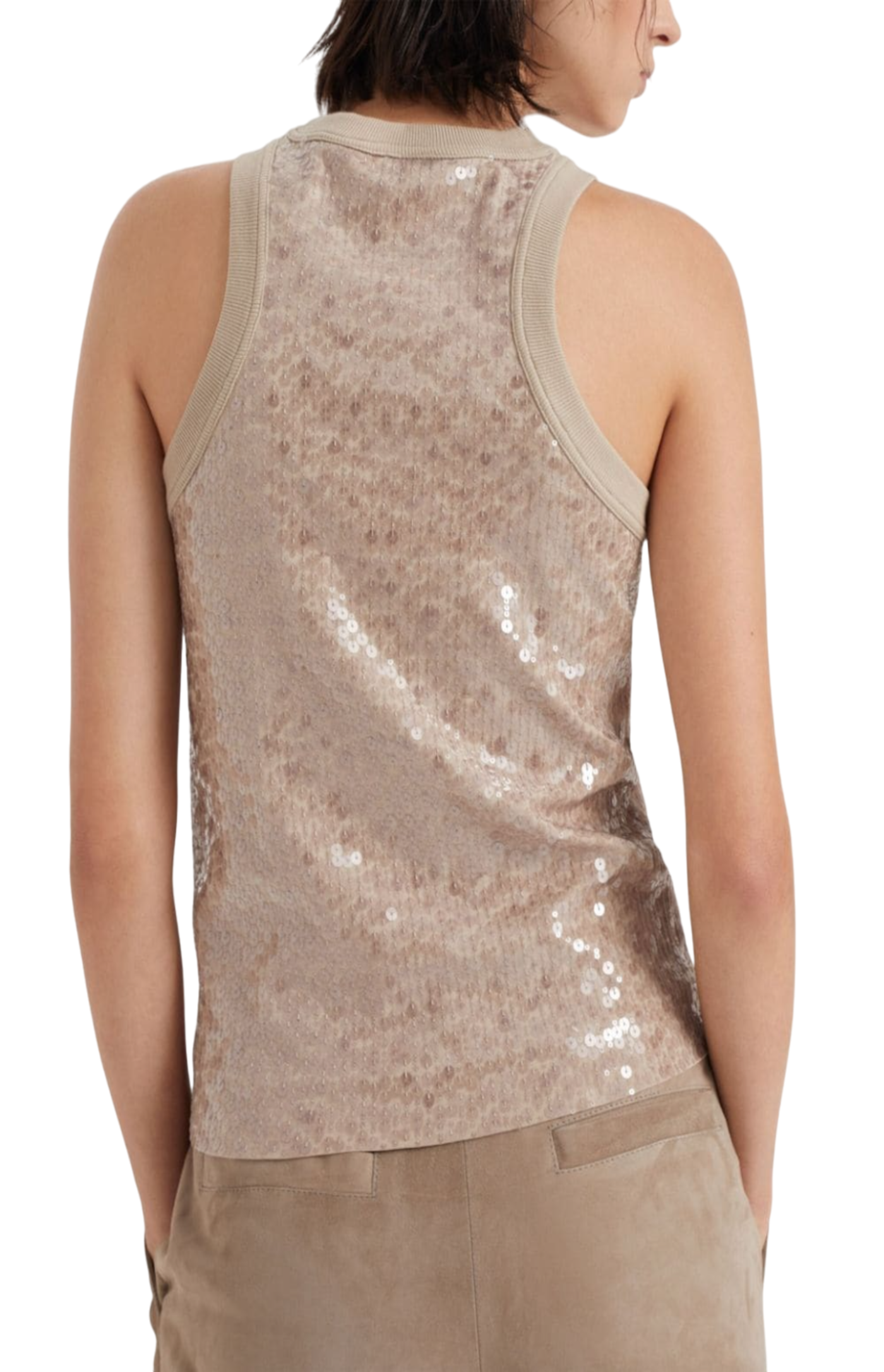 Load image into Gallery viewer, Sequined cotton tank top