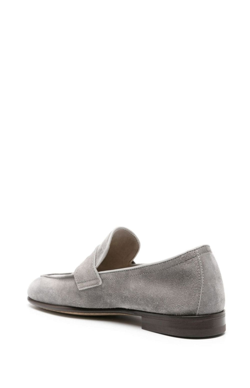 Suede penny-slot loafers