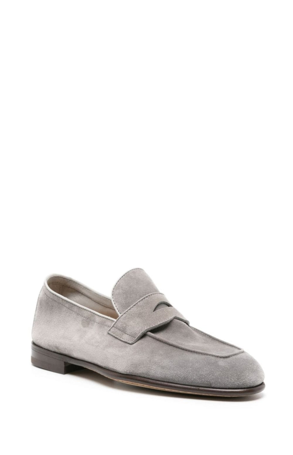 Suede penny-slot loafers