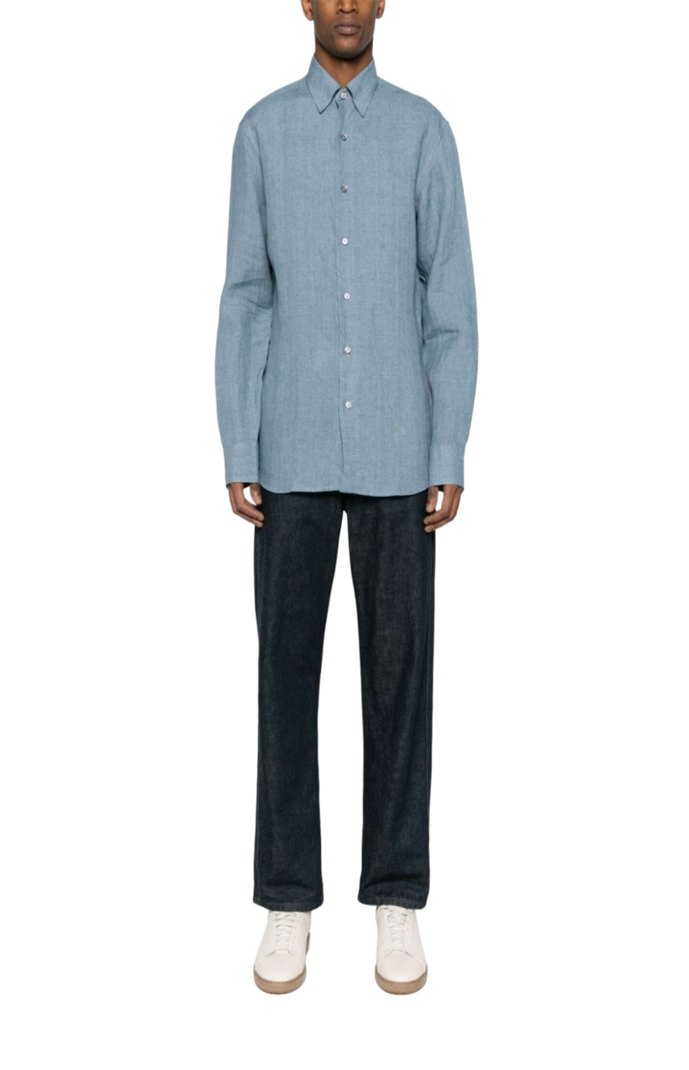 Load image into Gallery viewer, Chambray linen shirt