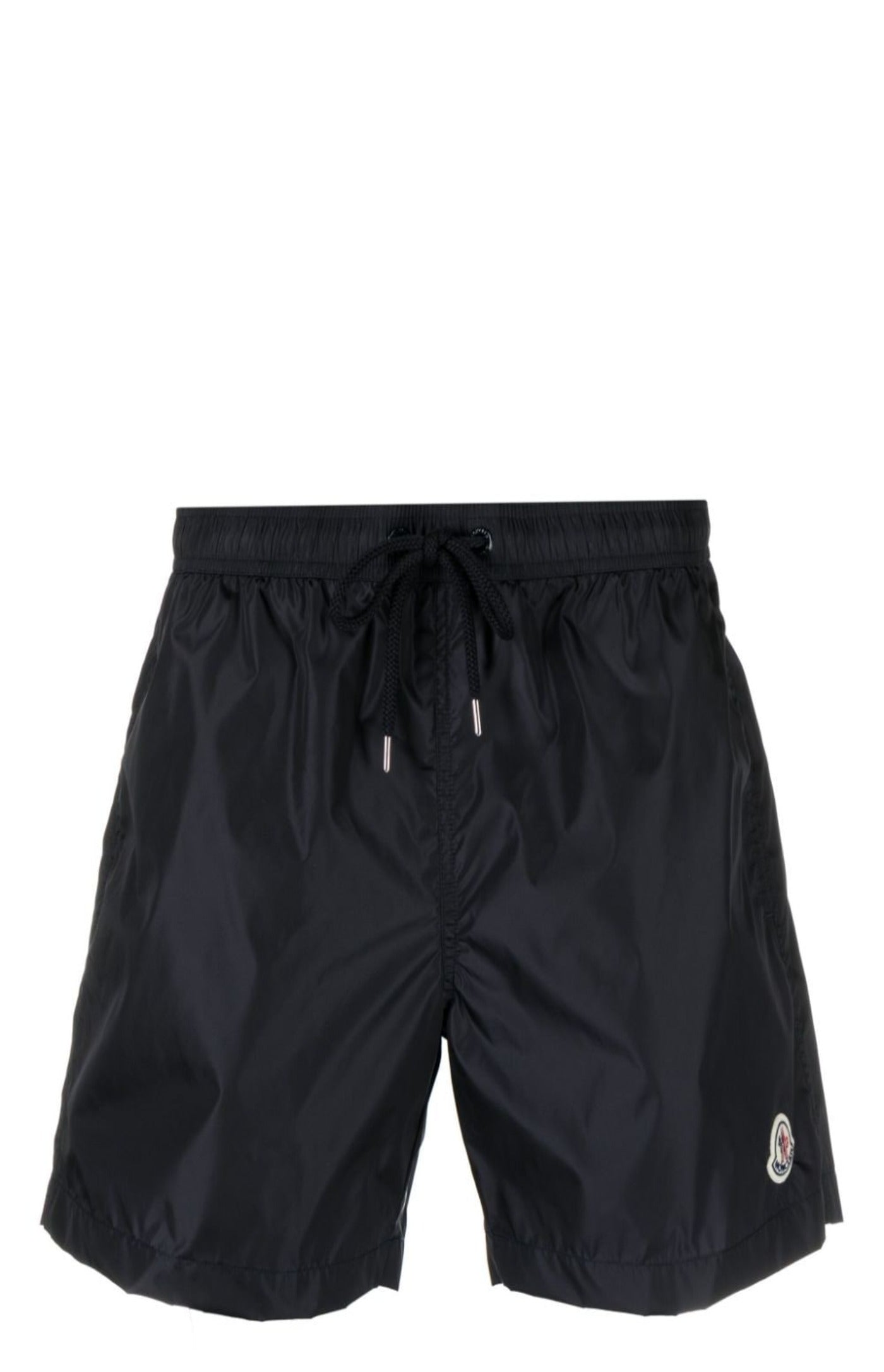Load image into Gallery viewer, Logo-patch drawstring swim shorts
