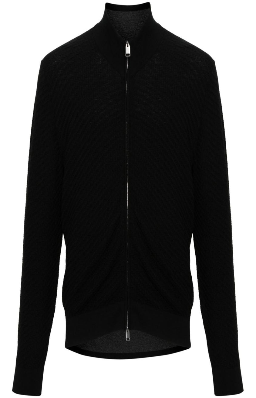 Interwoven zipped jumper