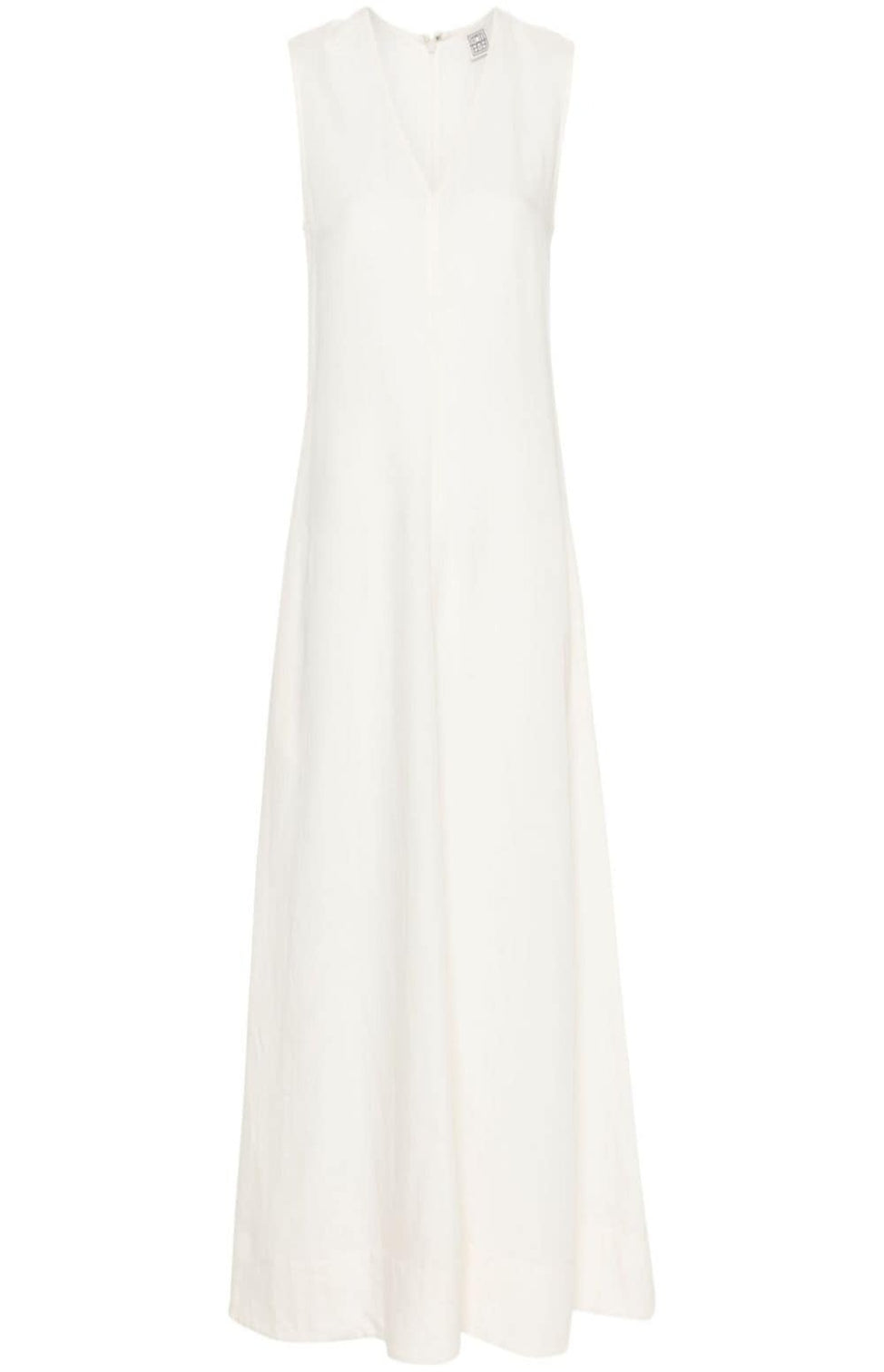 V-neck flared maxi dress