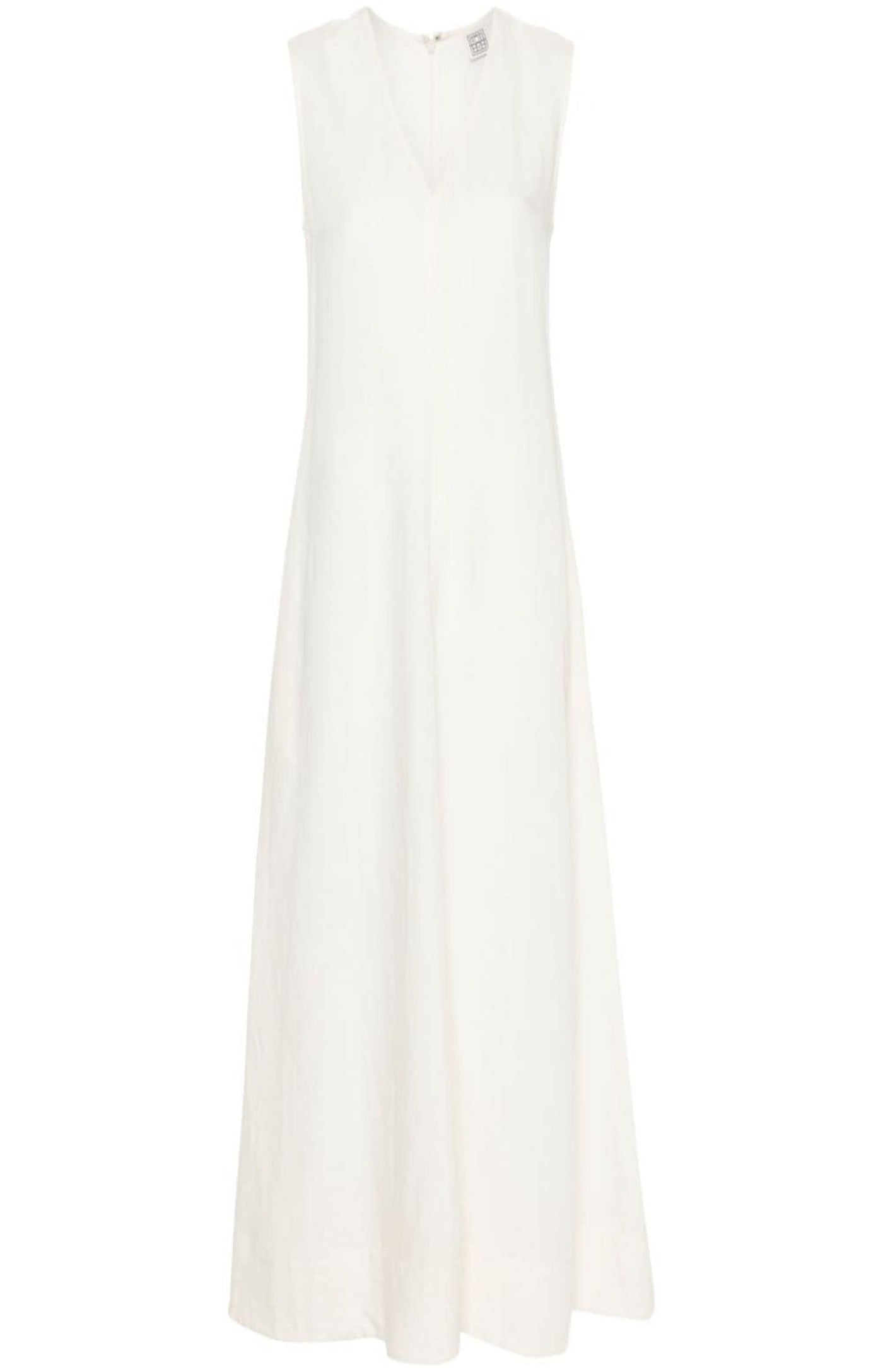 V-neck flared maxi dress