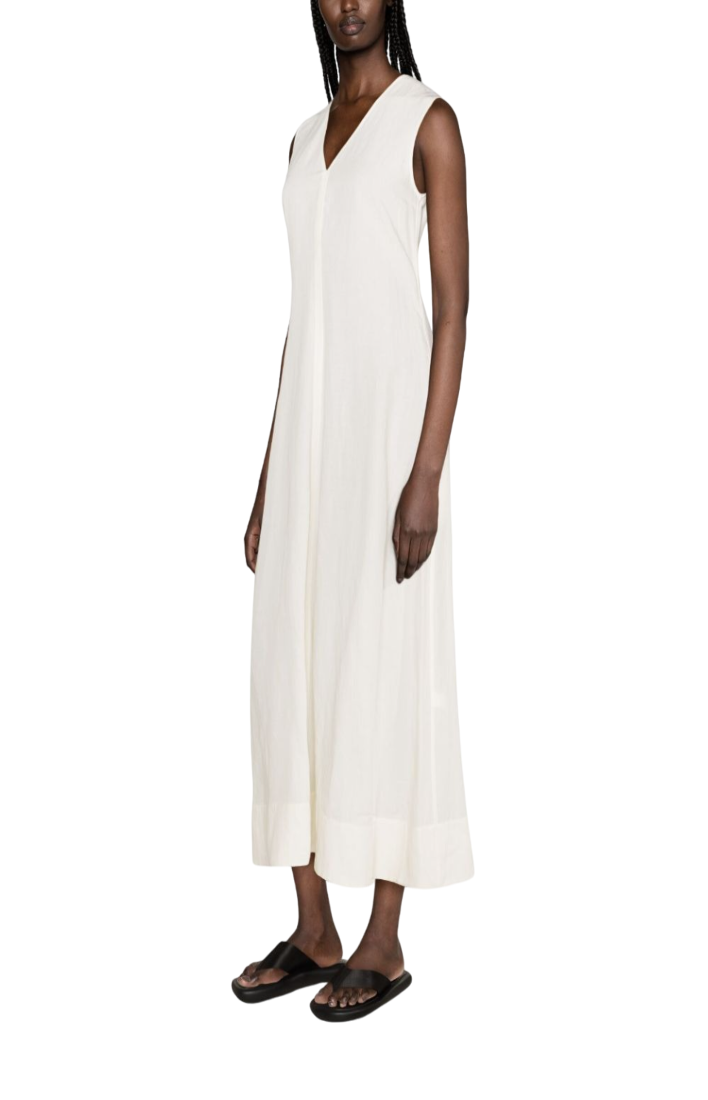 Load image into Gallery viewer, V-neck flared maxi dress