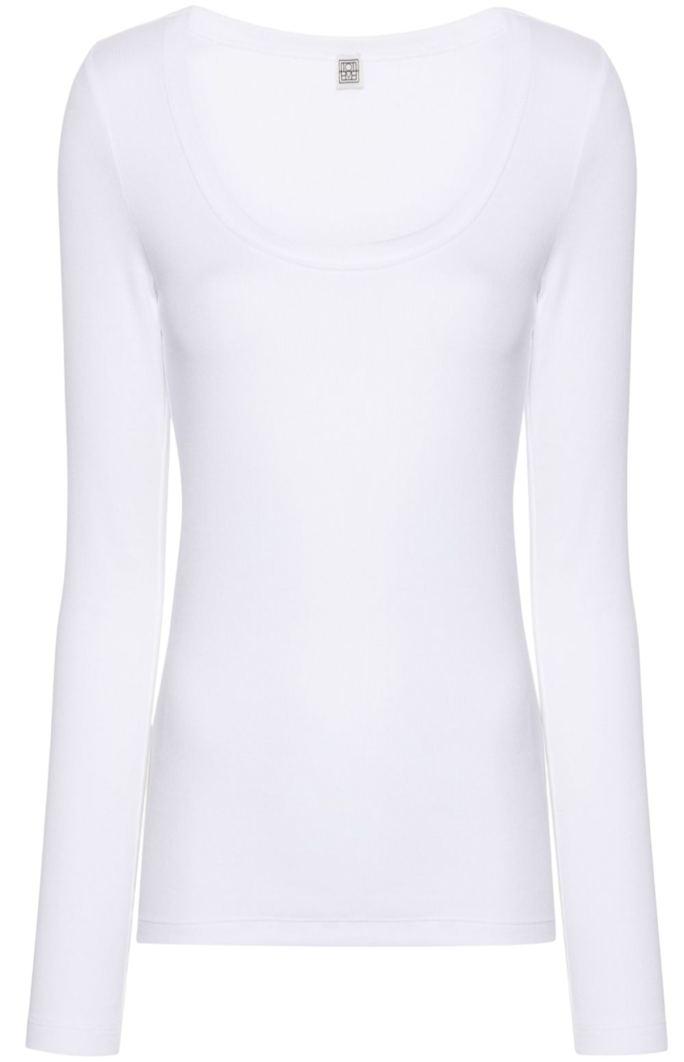 Load image into Gallery viewer, Scoop-neck fine-ribbed T-shirt