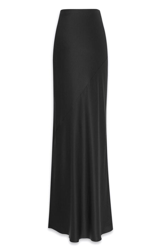 Silk bias-cut maxi skirt