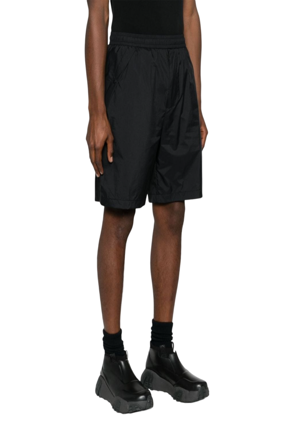 Elasticated-waist bermuda shorts