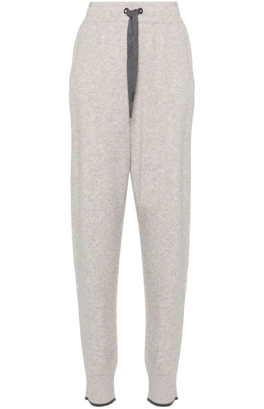 Mid-rise cashmere trousers