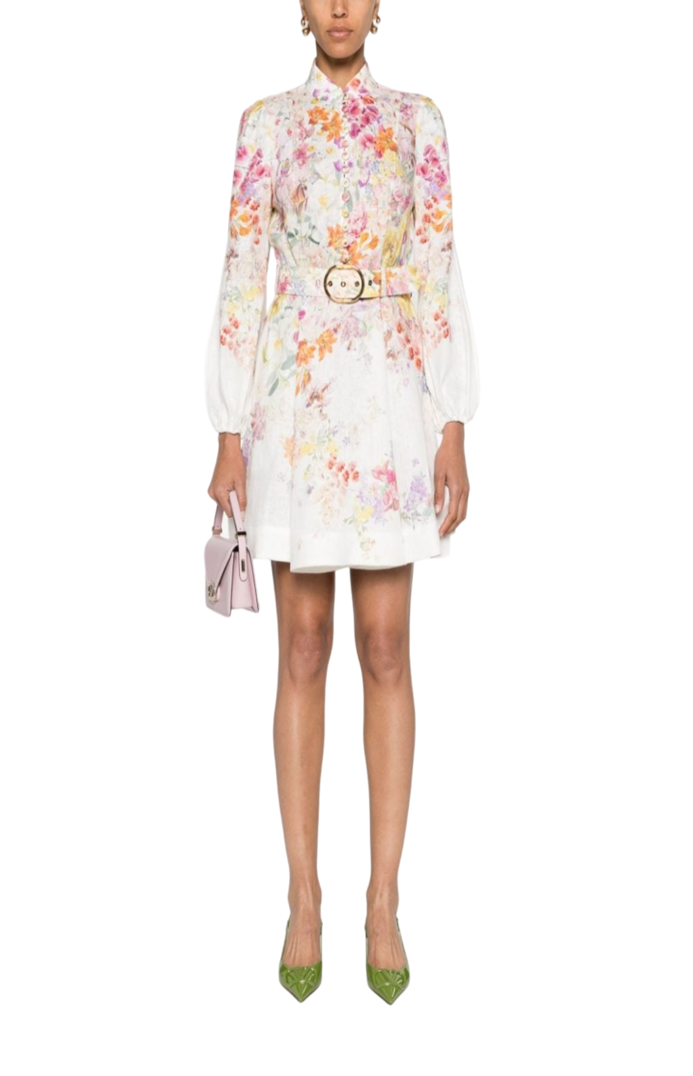 Load image into Gallery viewer, Natura floral-print minidress