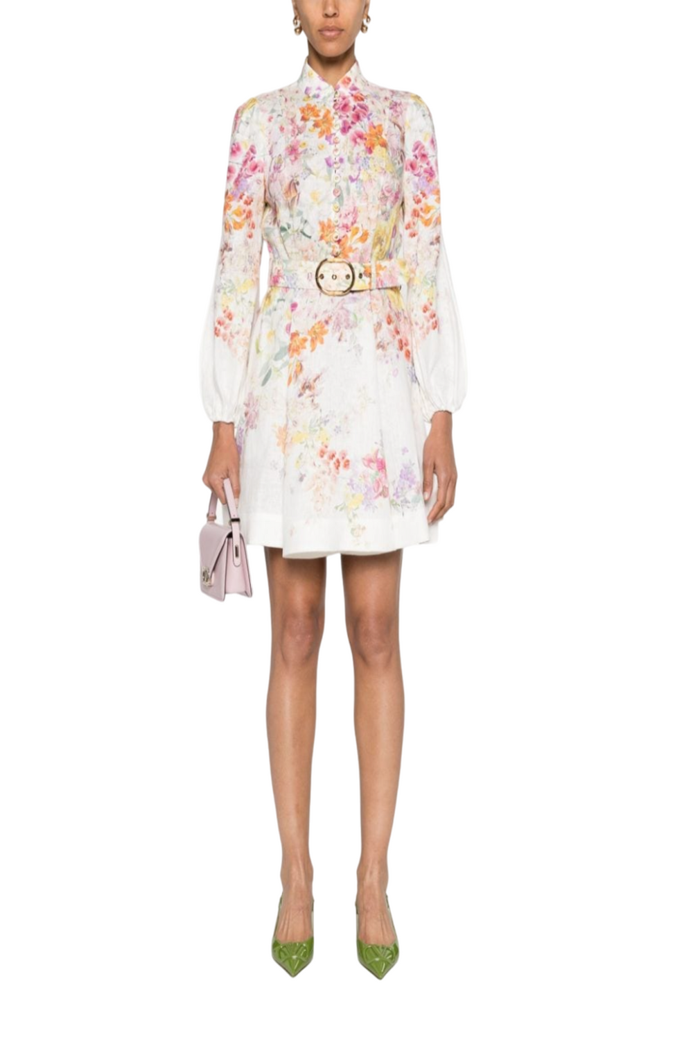 Natura floral-print minidress