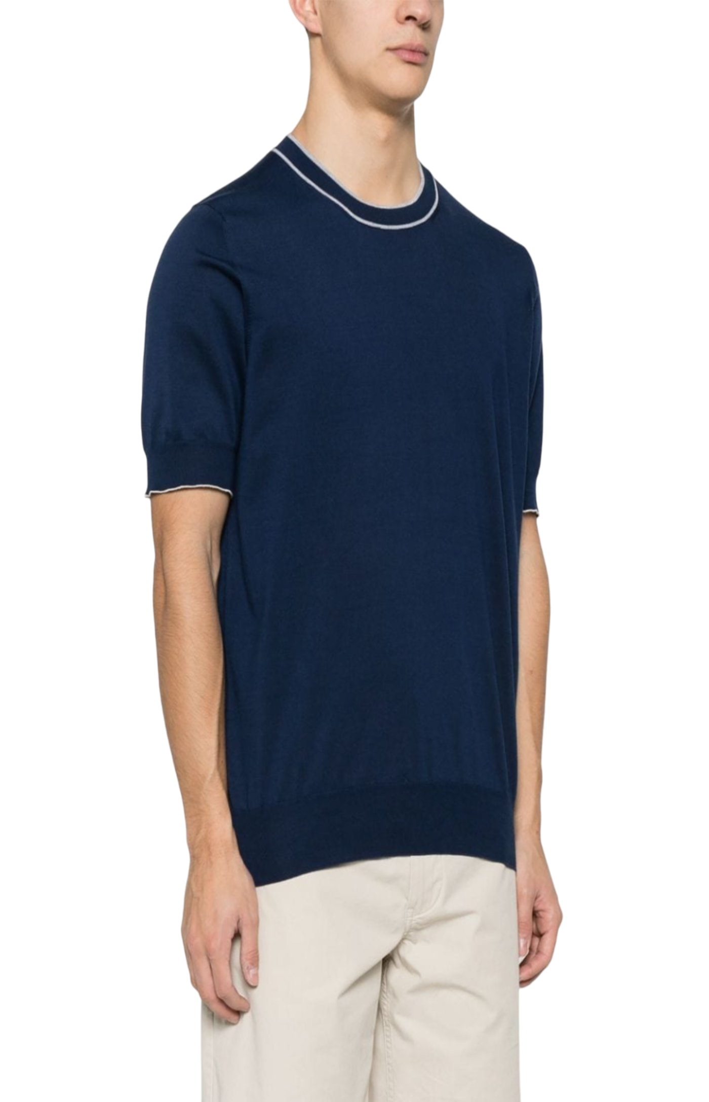 Load image into Gallery viewer, Contrasting-border polo shirt