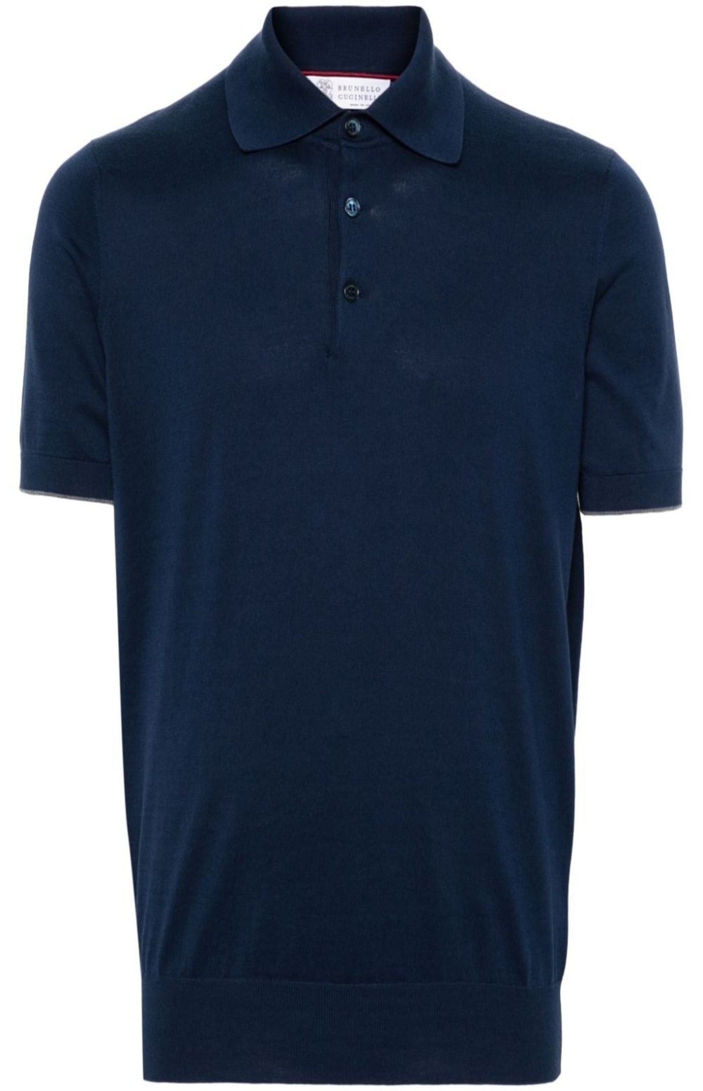 Contrasting-trim cotton polo shirt