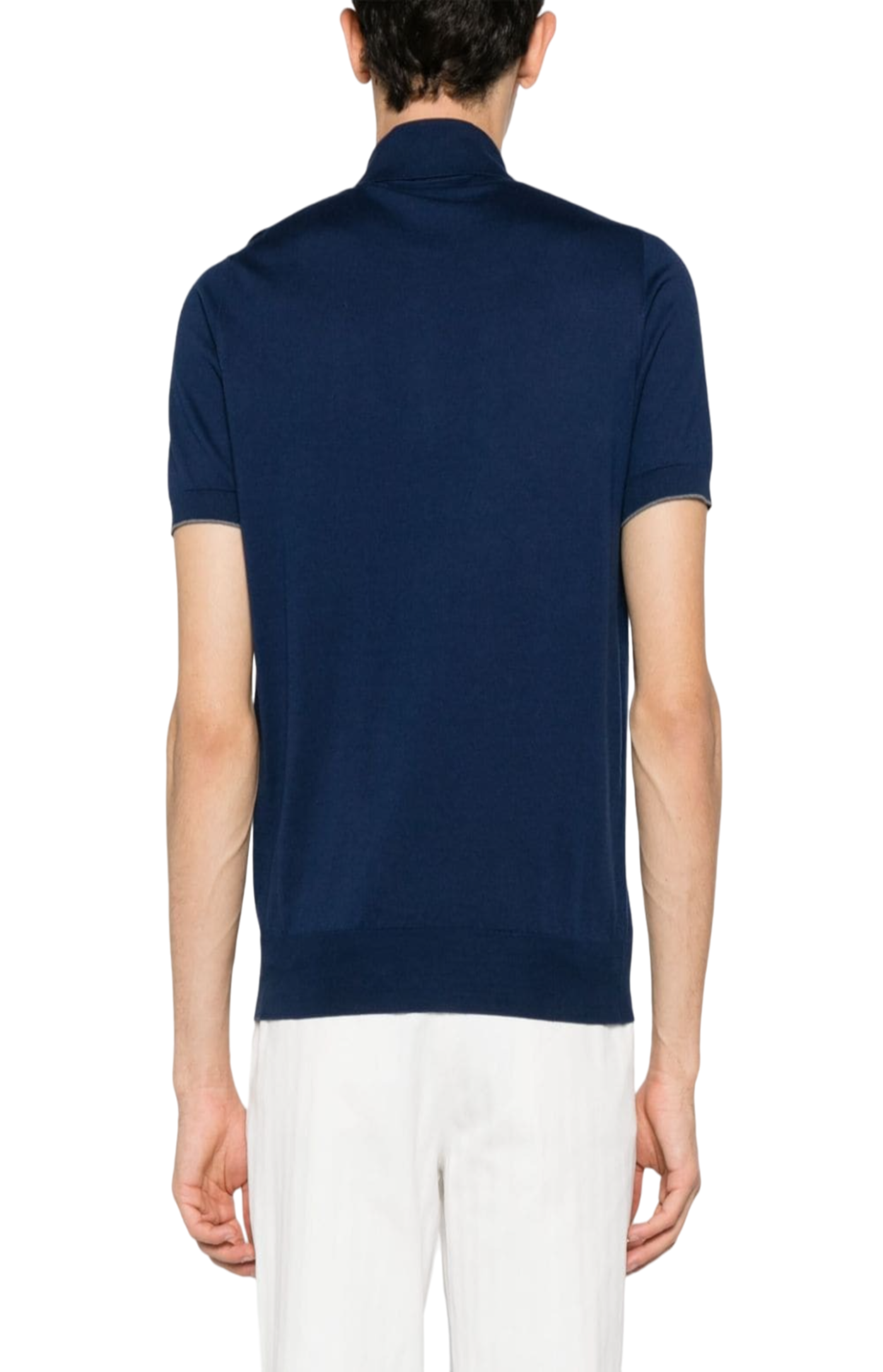 Load image into Gallery viewer, Contrasting-trim cotton polo shirt