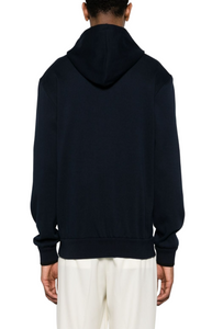 Zip-up long-sleeved hoodie