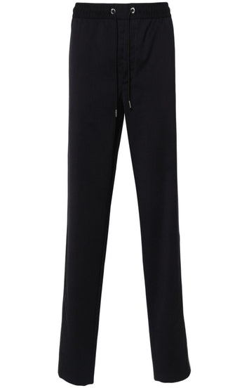 Logo-embroidered tapered trousers