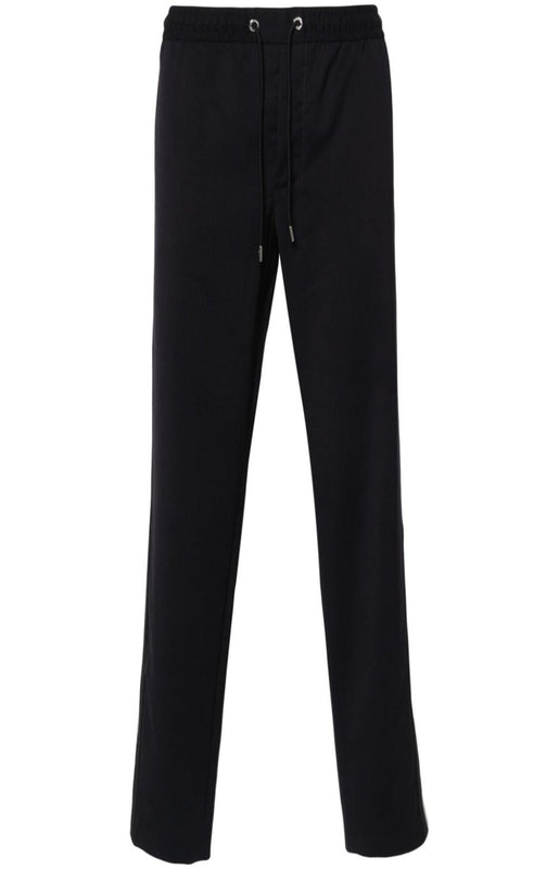 Logo-embroidered tapered trousers