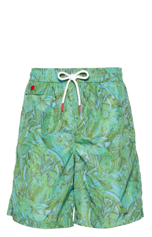 Logo-embroidered swim shorts