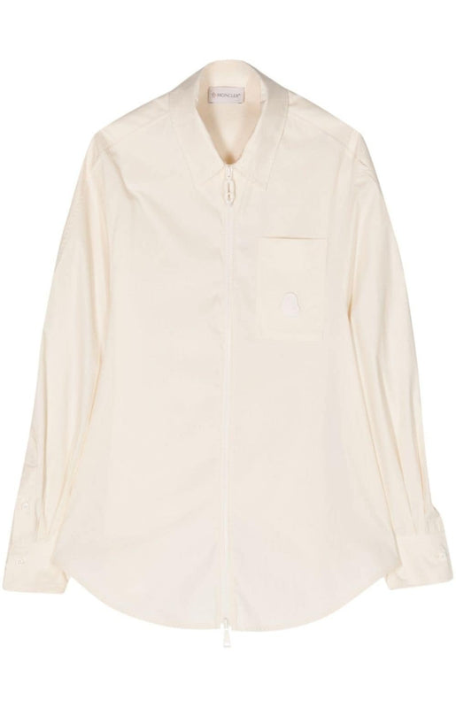 Zip-up cotton overshirt