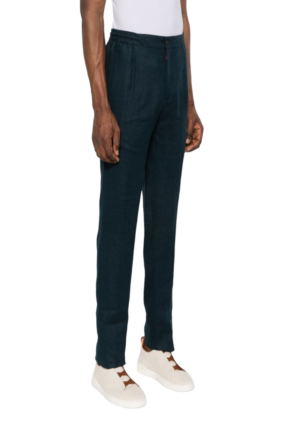 Linen tapered trousers