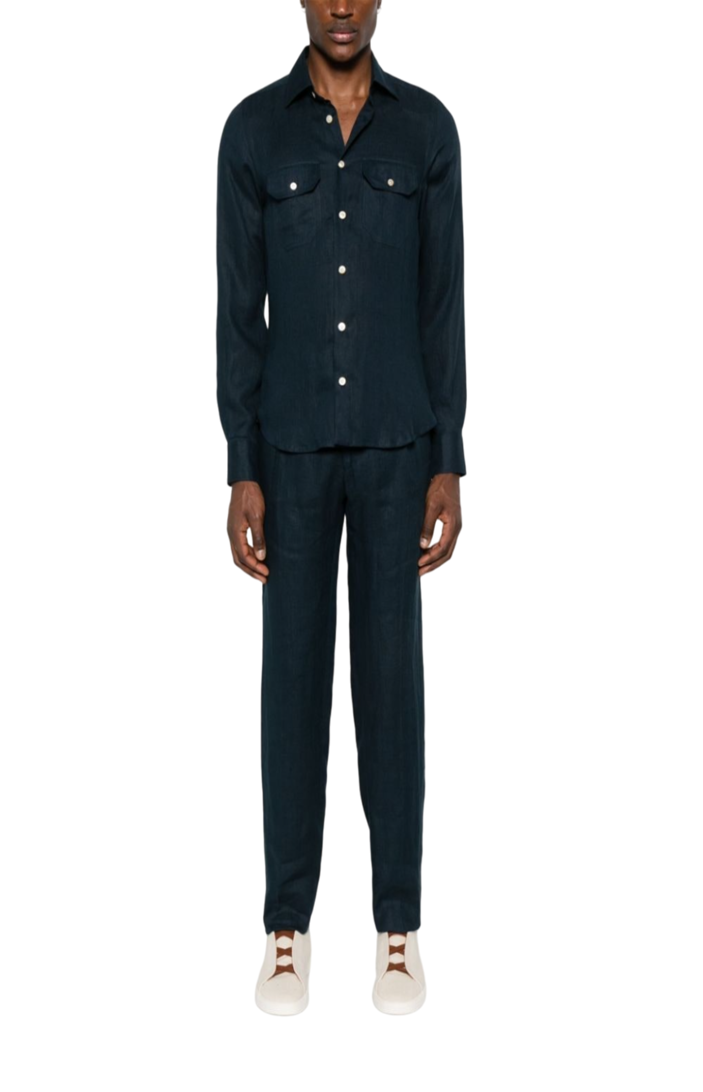 Load image into Gallery viewer, Linen tapered trousers