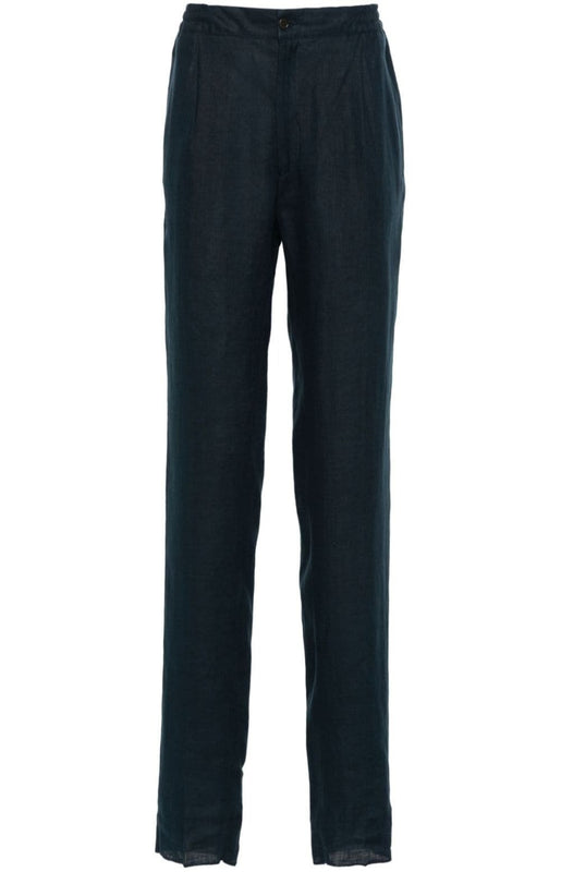 Linen tapered trousers