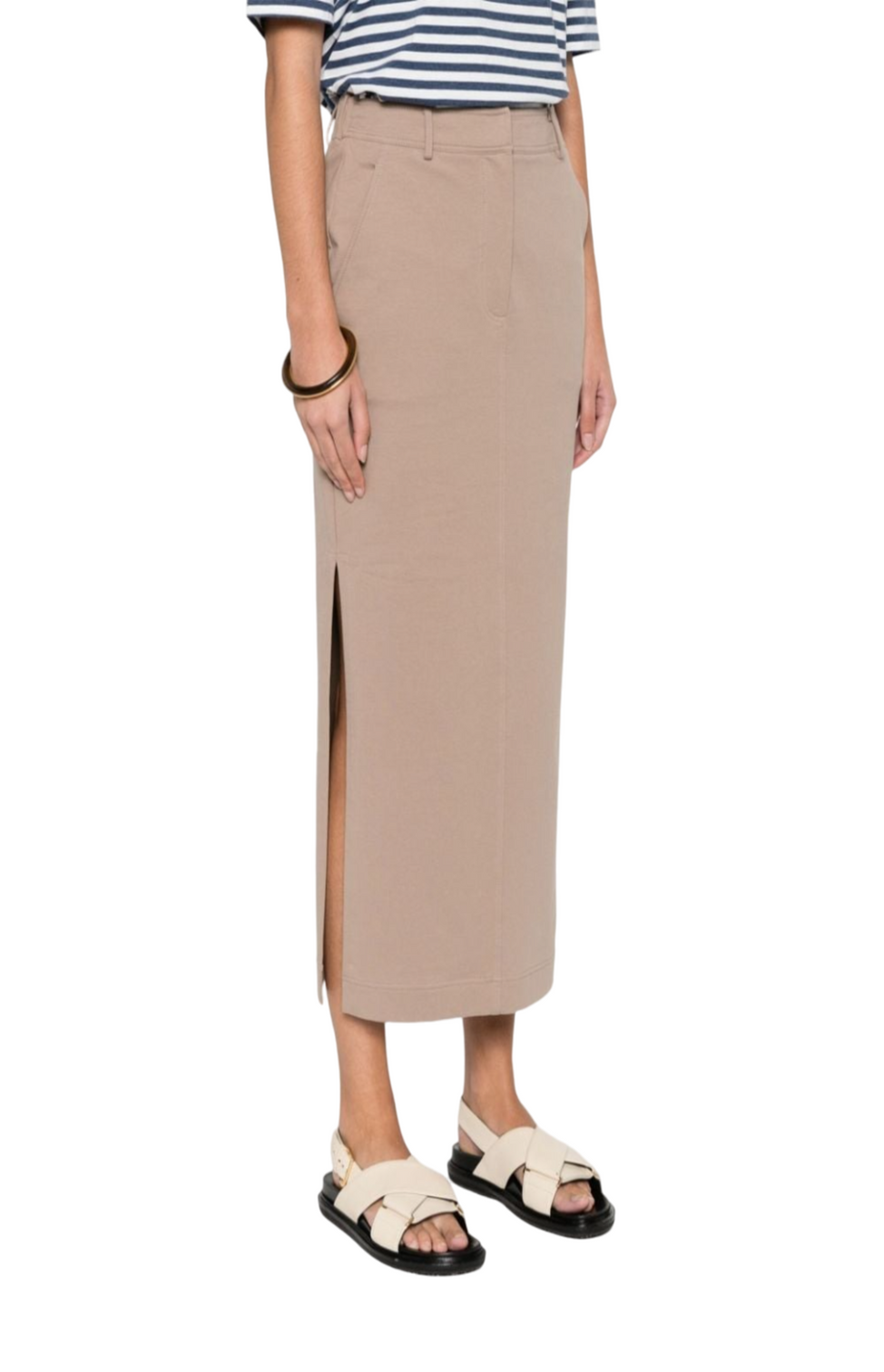 Jersey midi skirt