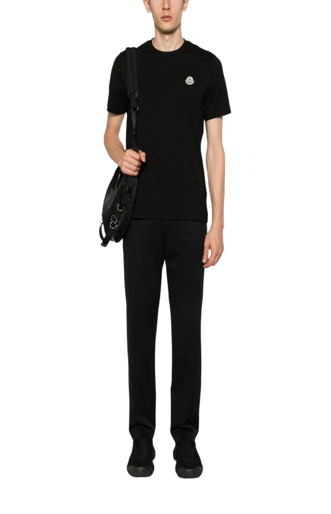 Load image into Gallery viewer, Logo-patch drawstring tapered trousers