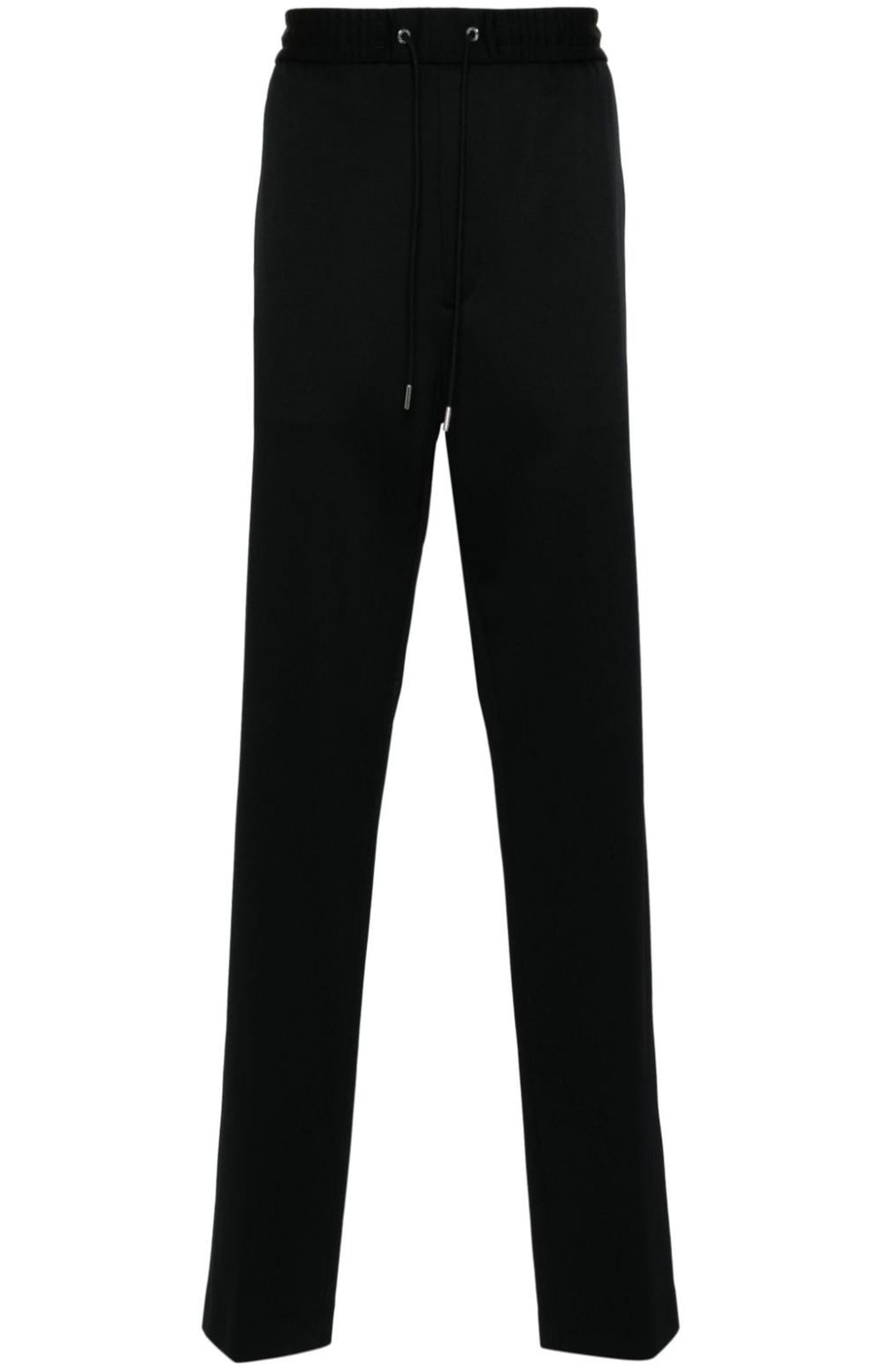 Logo-patch drawstring tapered trousers