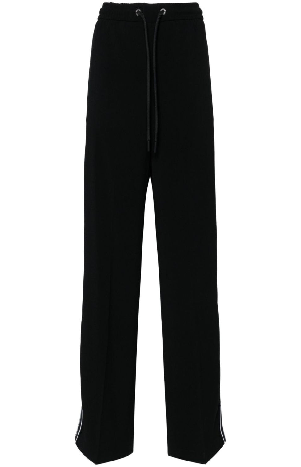 Pressed-crease straight-leg trousers