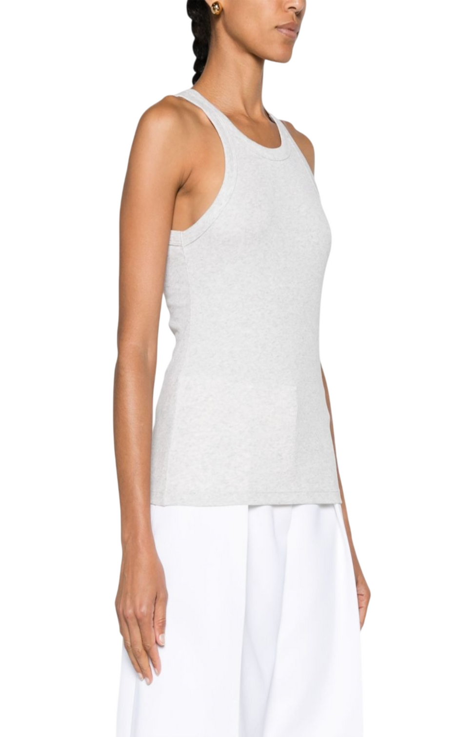 Ribbed cotton tank top