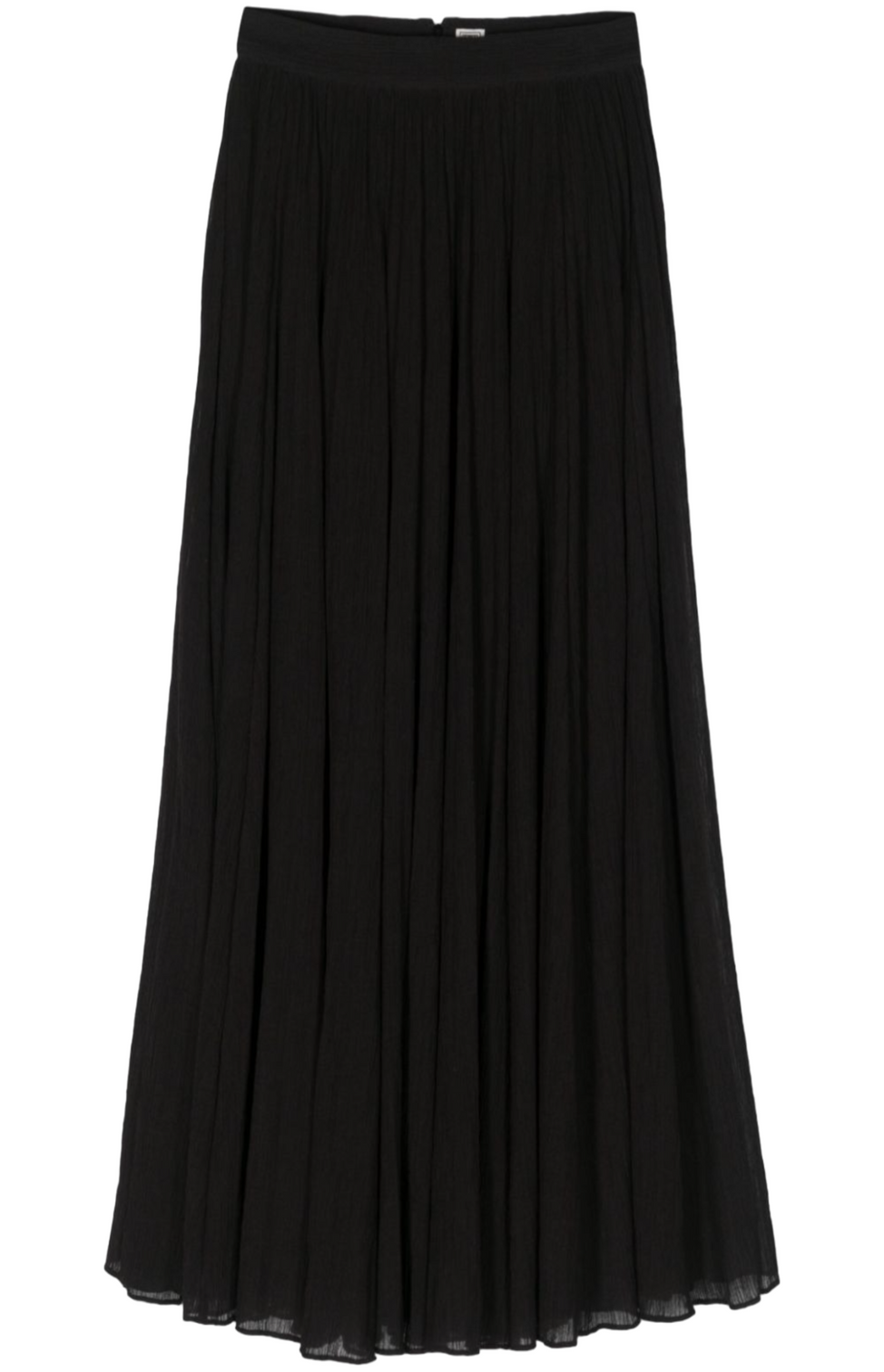 Crinkled plissé skirt black