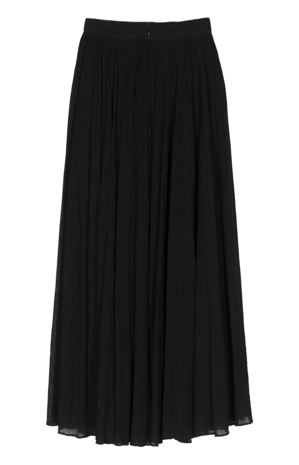 Crinkled plissé skirt black