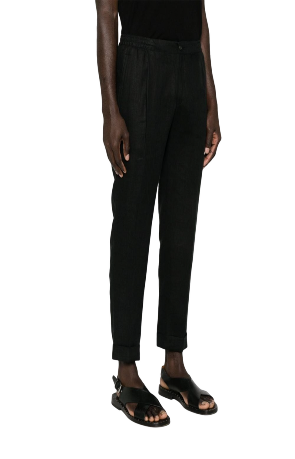 Pleated linen trousers