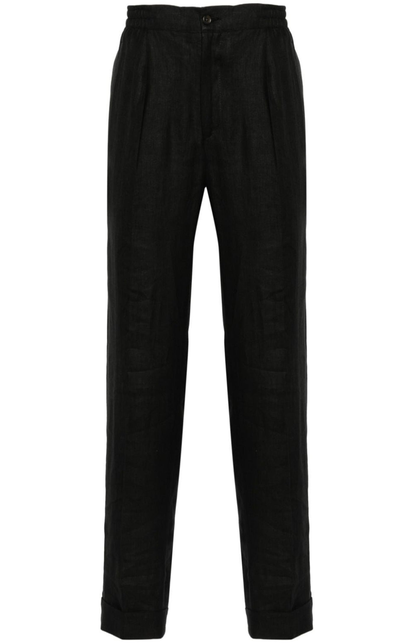 Pleated linen trousers