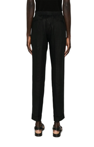 Pleated linen trousers