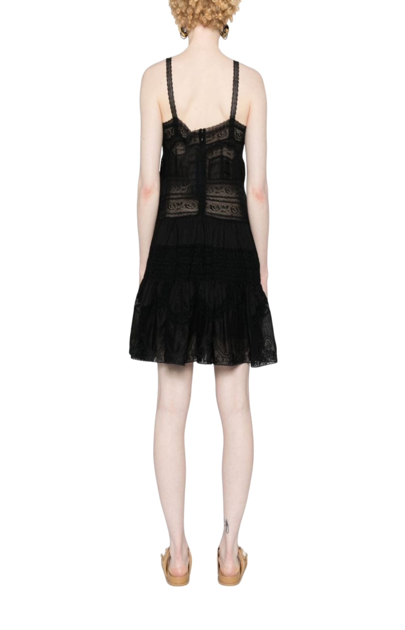 Load image into Gallery viewer, Halliday lace-trim minidress