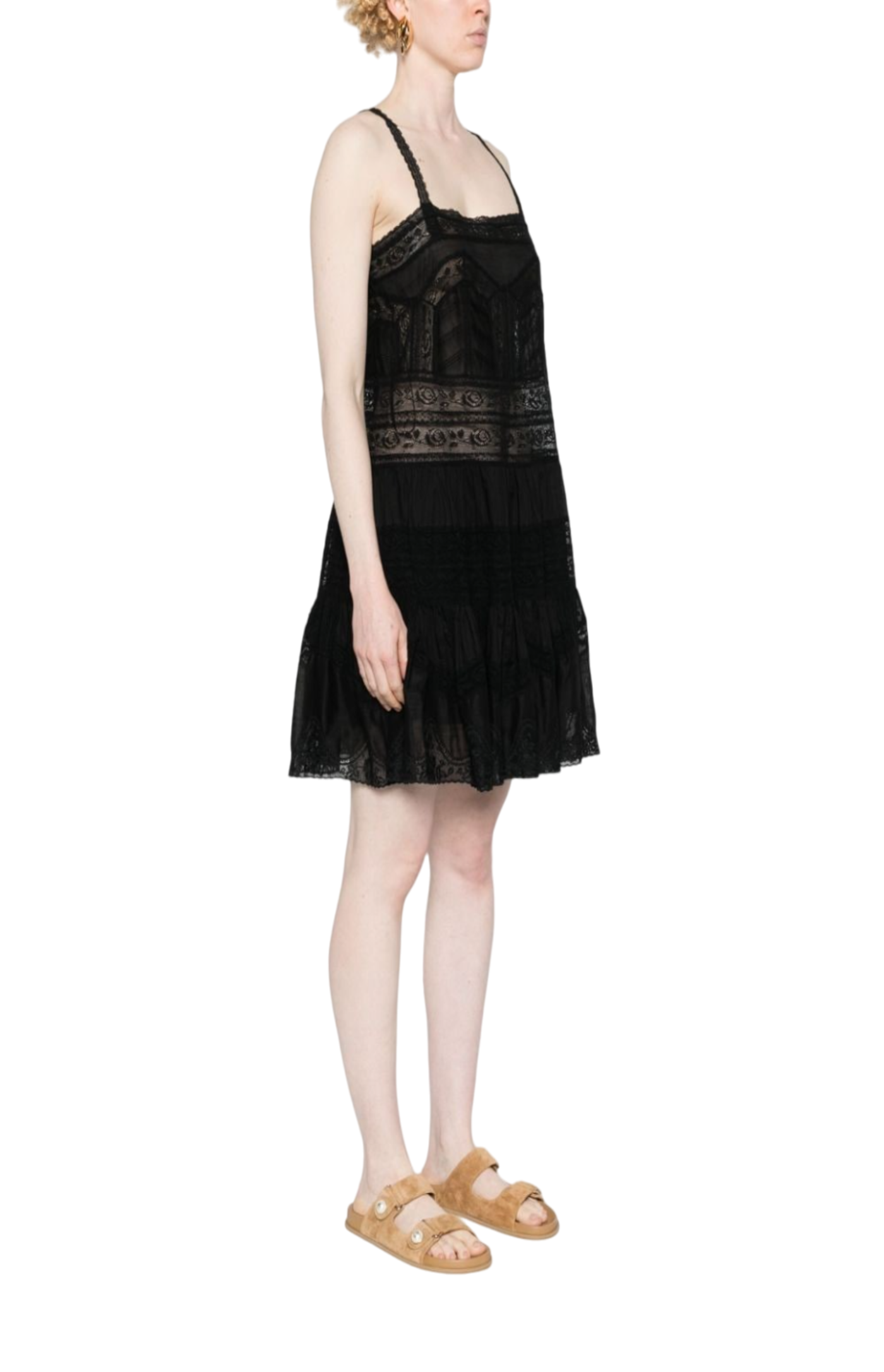 Load image into Gallery viewer, Halliday lace-trim minidress