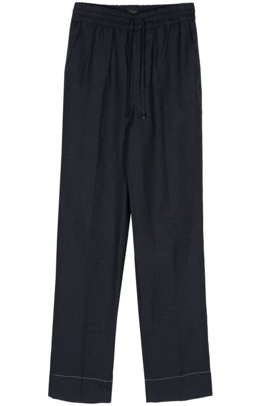 Linen straight trousers