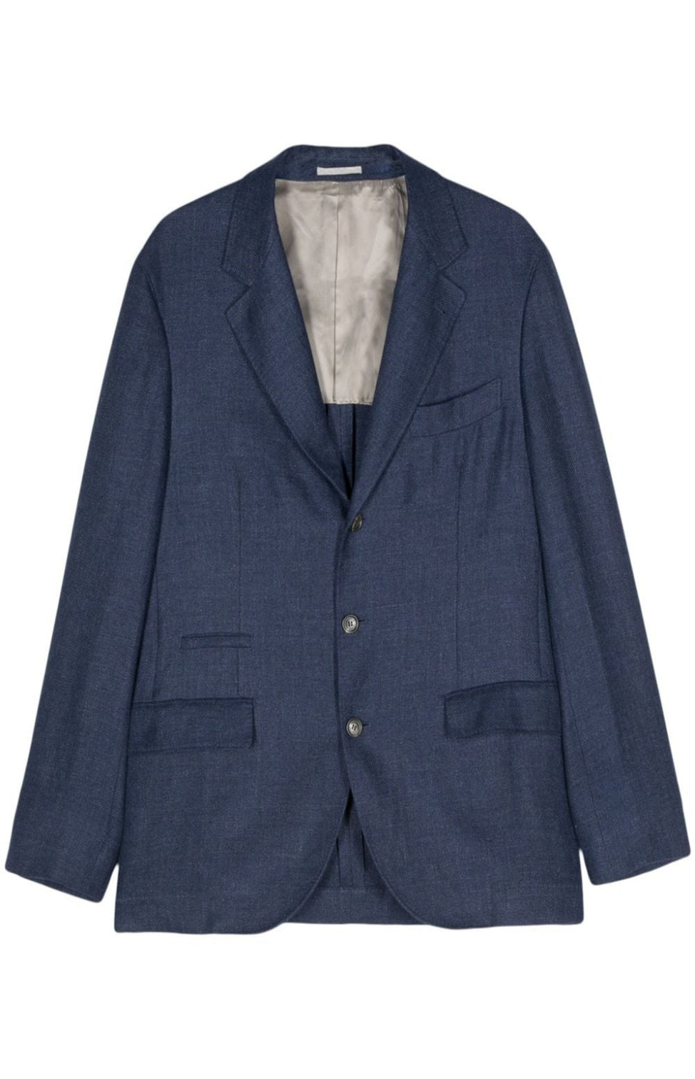 Single-breasted linen blend blazer