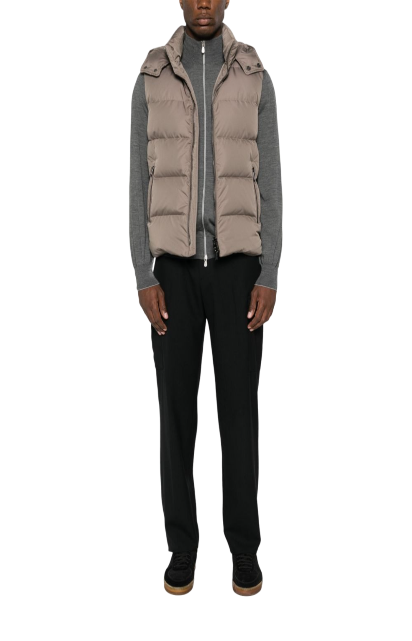 Load image into Gallery viewer, High-neck zip-up cardigan