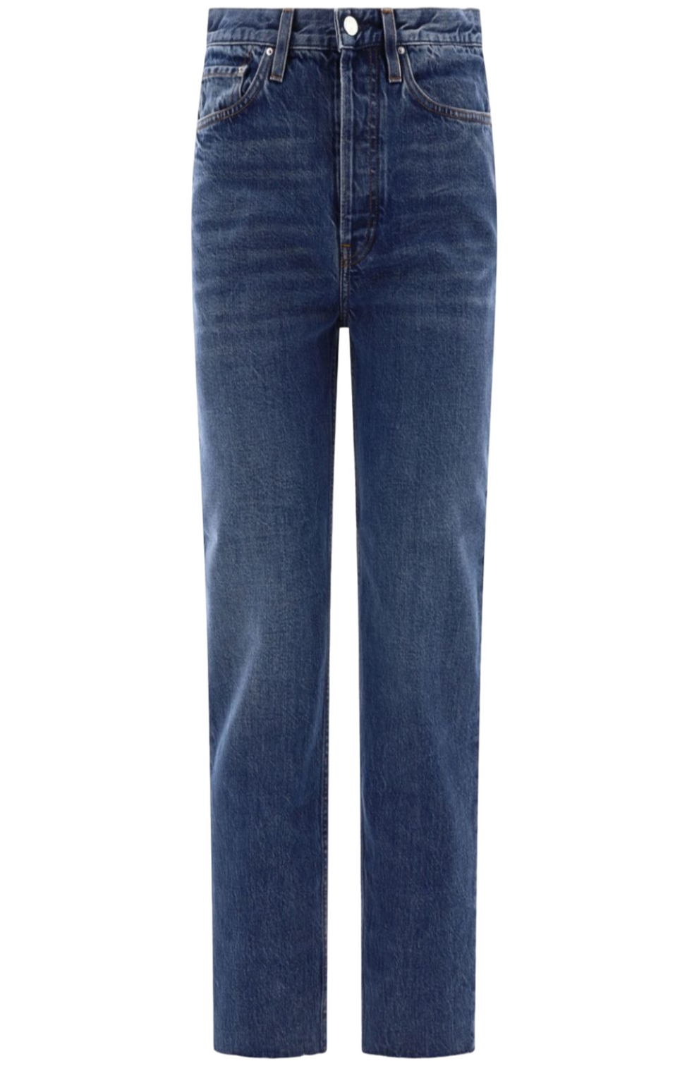 Cropped straight-leg jeans