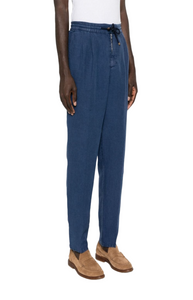 Linen tapered trousers