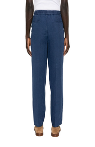 Linen tapered trousers