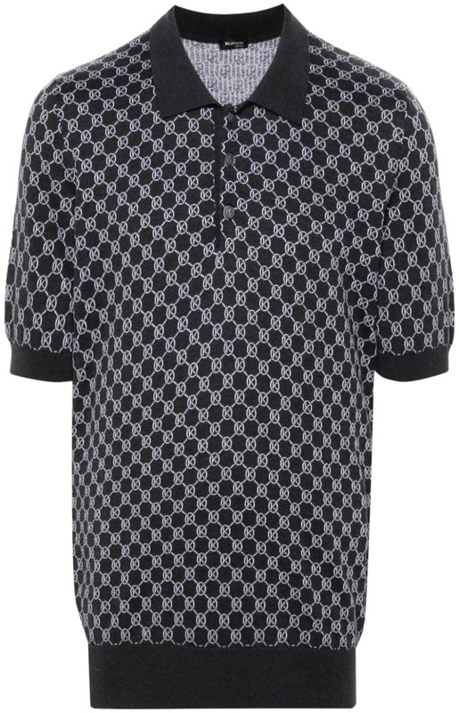 Monogram-jacquard polo shirt